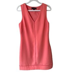 Banana Republic Orange Pink Sheath Mini Dress V-Neck Sleeveless